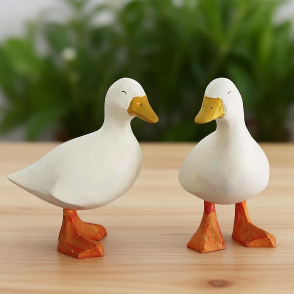 Handcrafted Wooden Cute Psyduck Figurine with |Child Decor Gift | Cute Desk Ornament |Child Gift |Minimalist Home Decor Psyduck Lover Gift