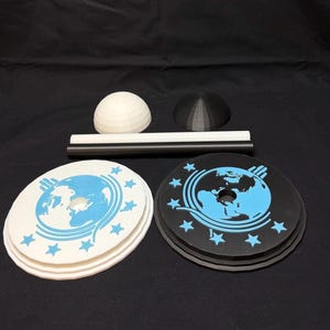Helldivers Helmet Display Stand with Super Earth Base [optional glow in the dark logo]