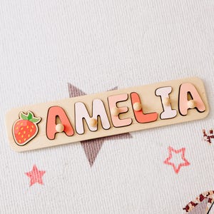 Berry Erster Geburtstag Mädchen Geschenk - Holz Namen Puzzle Personalisiert