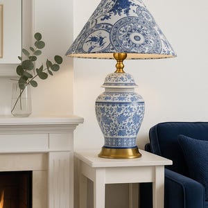 Blue and white lamp - Etsy 日本 Blue and white lamp - Etsy 日本