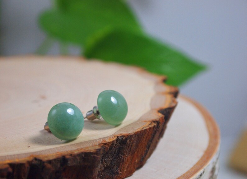 Stud Earrings for Women Jade Earring Studs for Men Green Jade Etsy