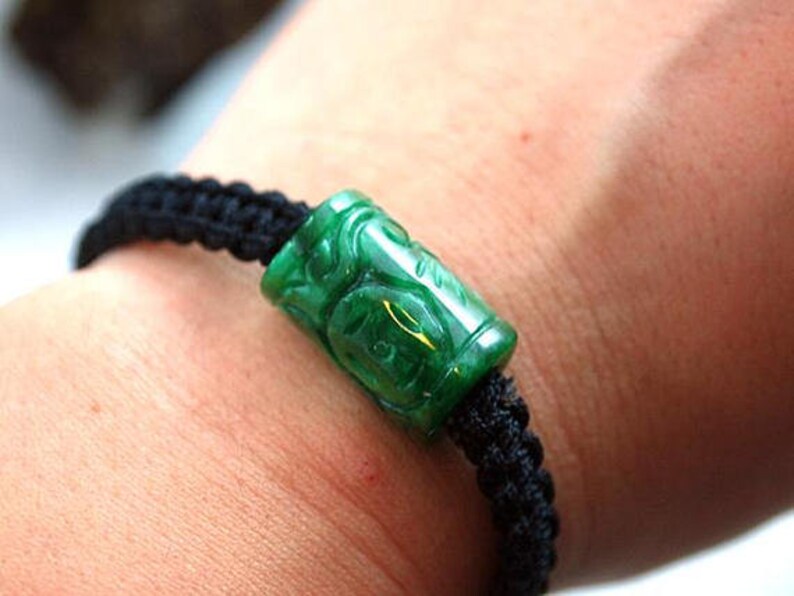 Jade Bracelet for Men and Women Man Jade Bracelet Dark Green Etsy