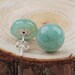 Jade Stud Earrings Large 12mm Jade Earring Studs Green Jade Semi-Circle Studs Positive Jade Jewelry Jade Post Earrings August Birthday Gift 