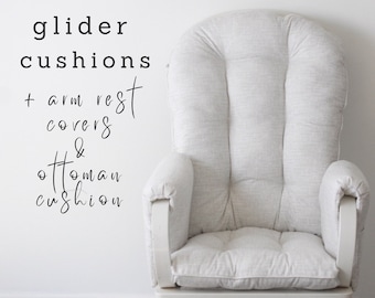 Chair Cushions/ Glider Cushions/ Rocking Chair Cushions/ Glider Replacement Cushions/ Ottoman cushion/ Arm rests