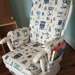 Glider Cushions/Rocker Cushions/ Rocking Chair Cushions/ Glider Rocker Cushions- ADD FOAM image 2