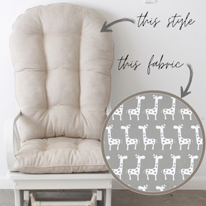 READY TO SHIP- Glider Replacement Cushions- Glider Cushions- Rocker Cushions- Glider Rocker Cushions - Nursery Rocker Cushions
