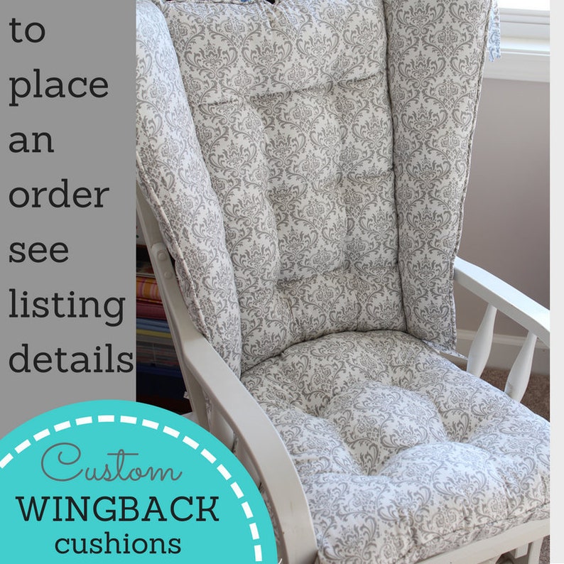 Wingback Rocker/ 4 Post Rocker/Glider Cushions/Rocker Etsy