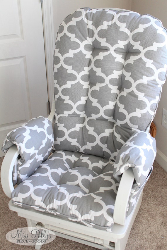 grey rocking chair cushions
