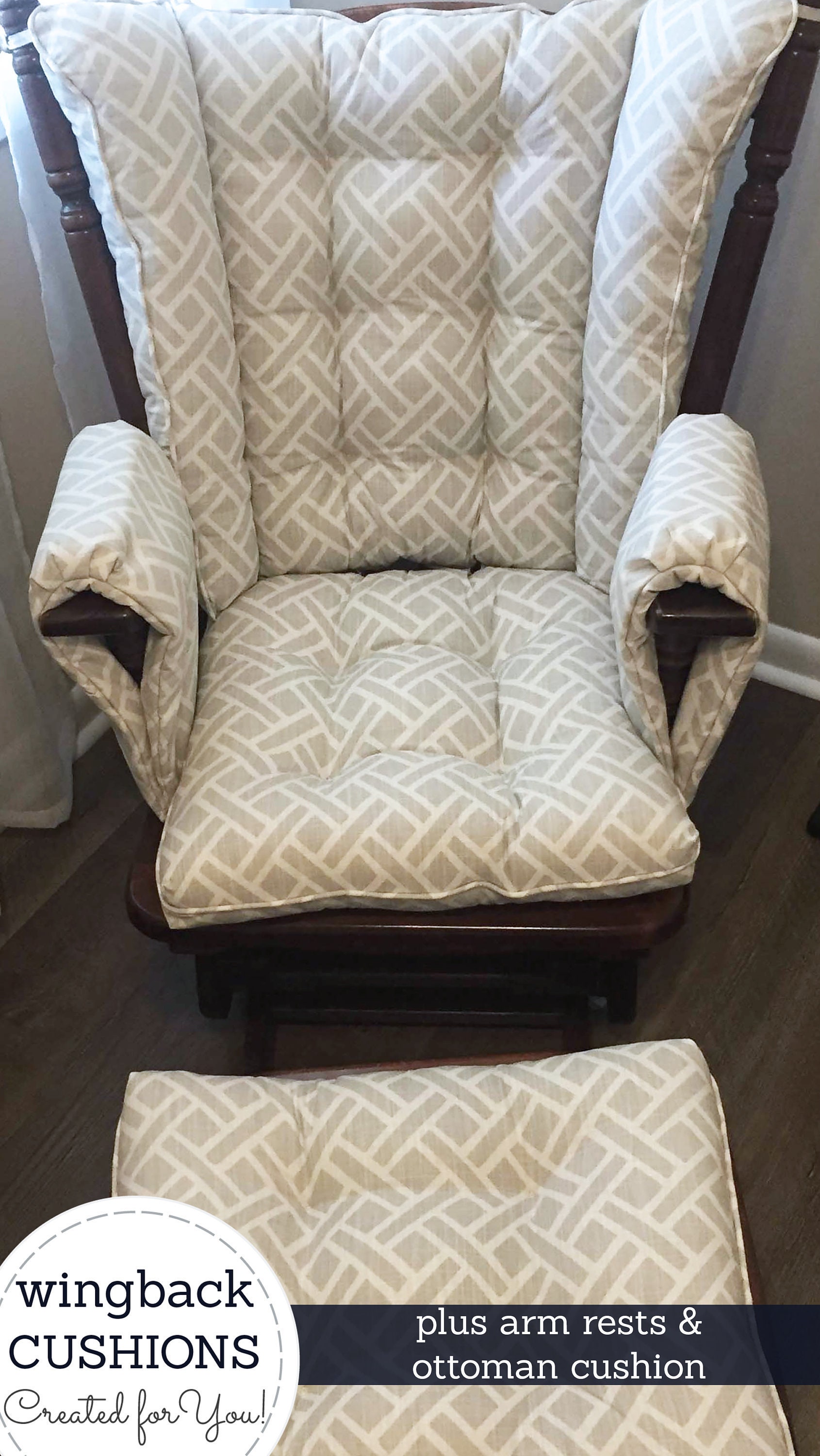 wingback glider rocker