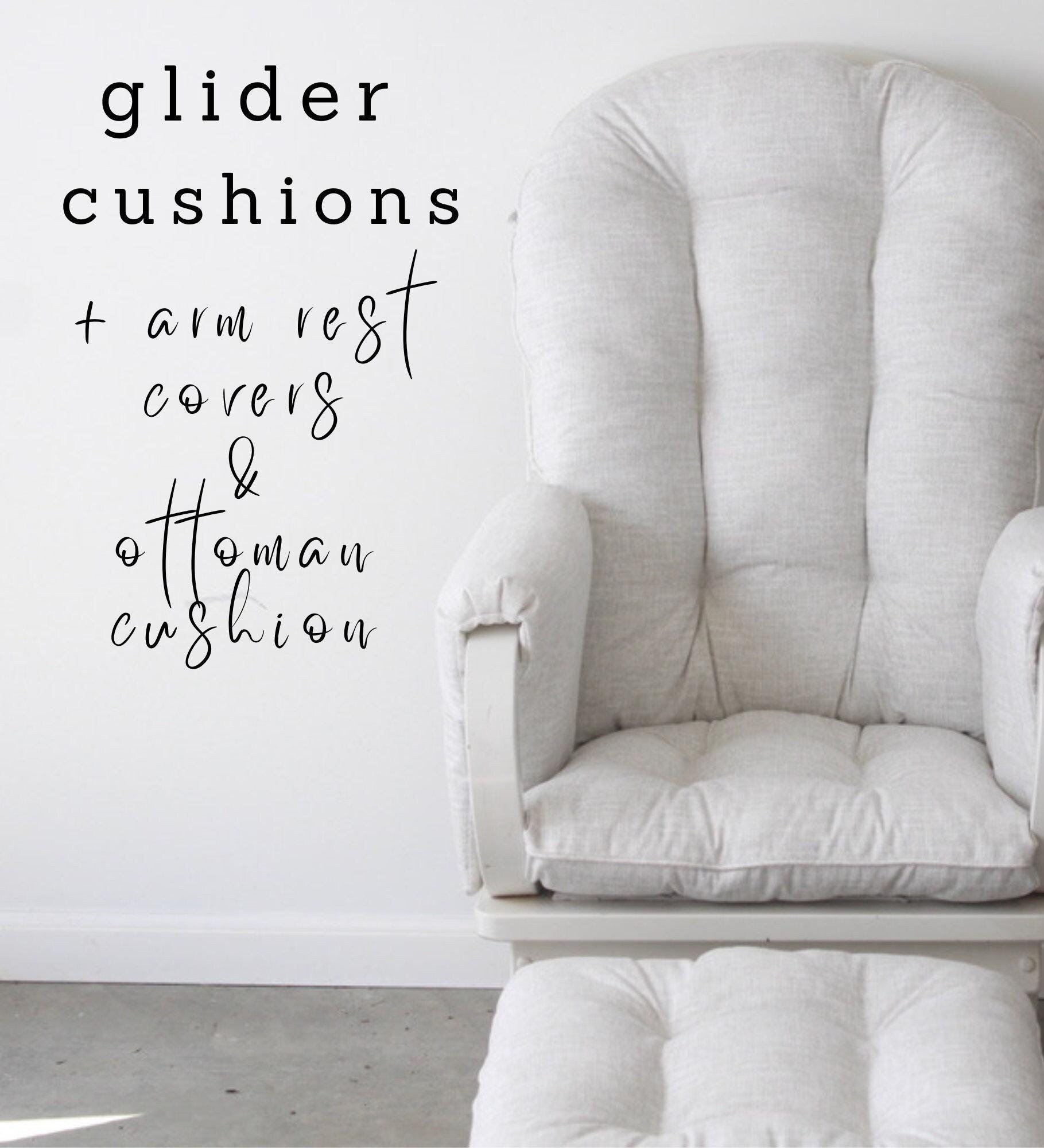 Chair Cushions Glider Cushions Rocking Chair Cushions Glider Replacement Cushions Ottoman Cushion Arm Rests Etsy