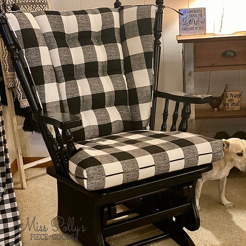 Glider Cushions/Rocker Cushions/ Rocking Chair Cushions/ Glider Rocker Cushions- ADD FOAM image 5