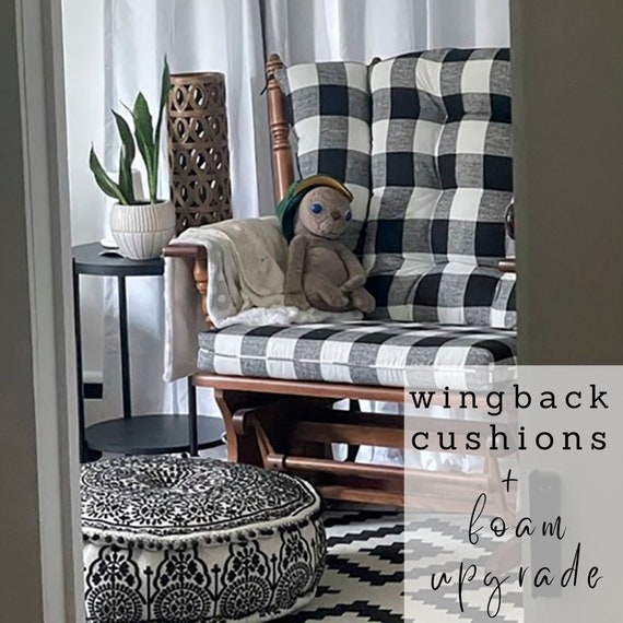 Wingback Rocker Replacement Cushions 4 Post Rocker Cushions Canadian Rocker Cushions Glider Rocker Cushions WITH FOAM UPGRADE Etsy