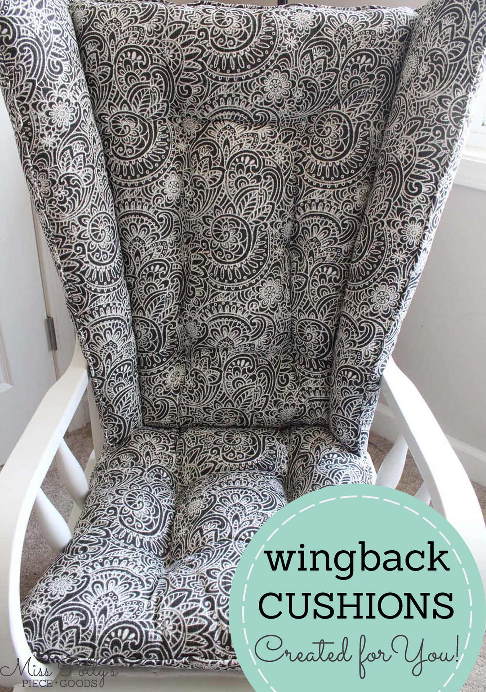 Wingback Rocker/ 4 Post Rocker/glider Cushions/rocker Etsy