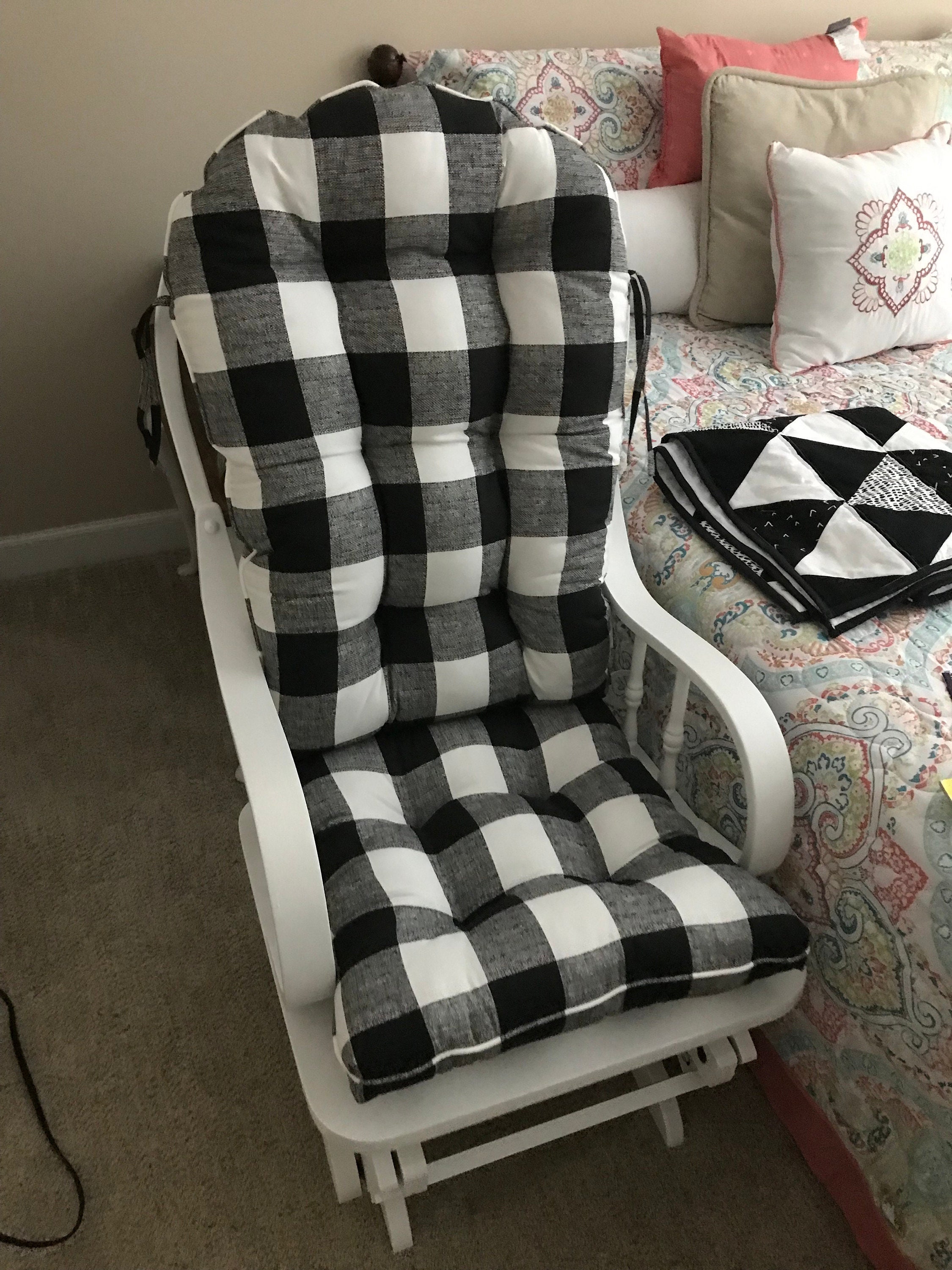 Plaid rocking chair cushions new arrivals