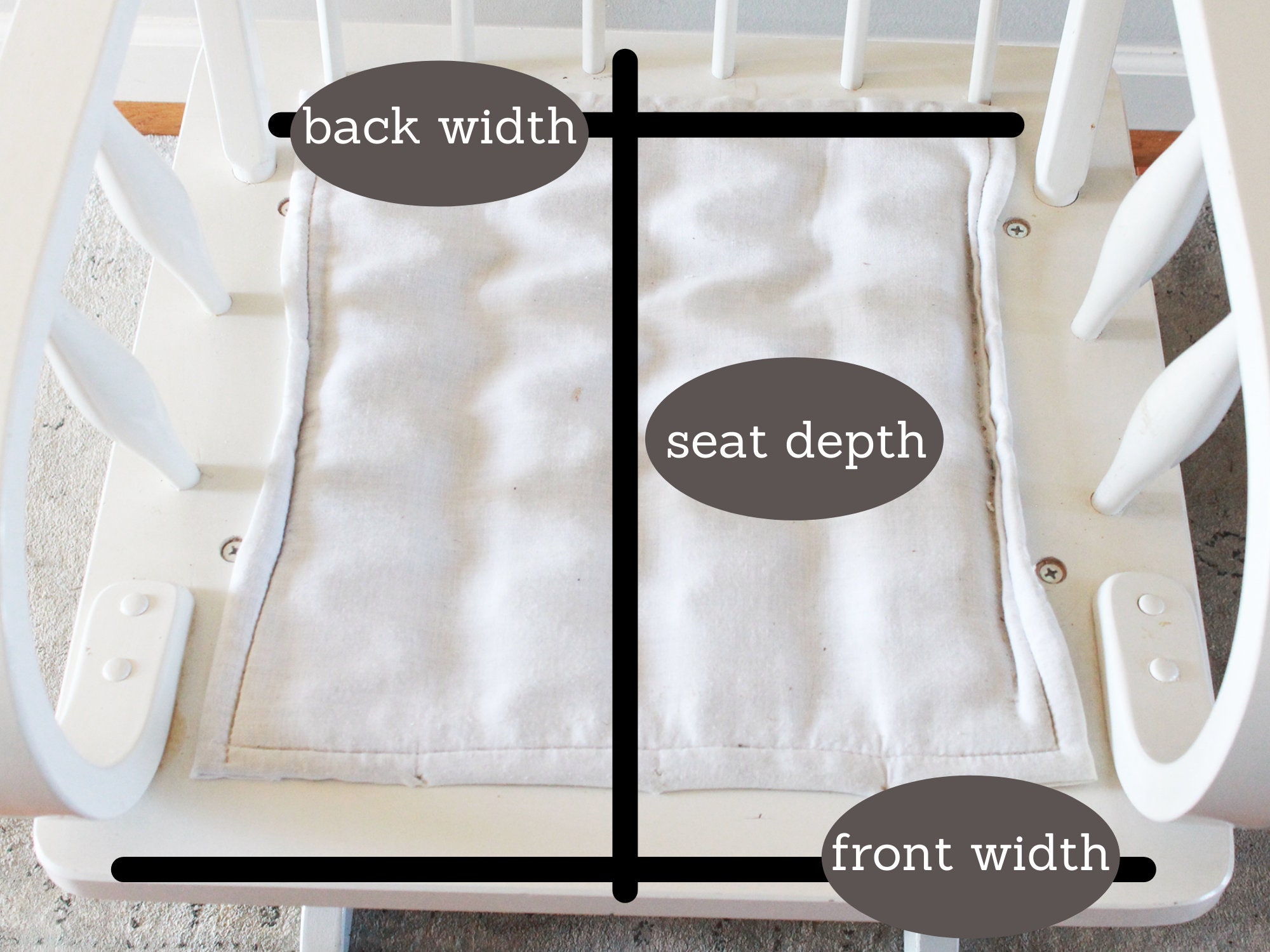 Cojines para sillas con mechones grandes / Cojines para mecedoras / Cojines  para mecedoras / Cojines para mecedoras deslizantes / Cojines para otomanas  - Etsy México, image size:2000x1500