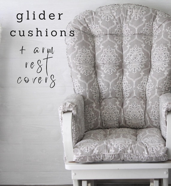Chair Cushions Glider Cushions Rocking Chair Cushions Glider Replacement Cushions WITH Glider Arm Rests Etsy