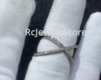 Pave Natural Diamond 925 Sterling Silver Ring, Handcrafted Jewelry
