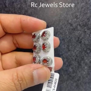 Natural Garnet, Ruby, Amethyst, Sapphire & Peridot Gemstone Earring, 925 Sterling Silver, Pave Diamond Studs