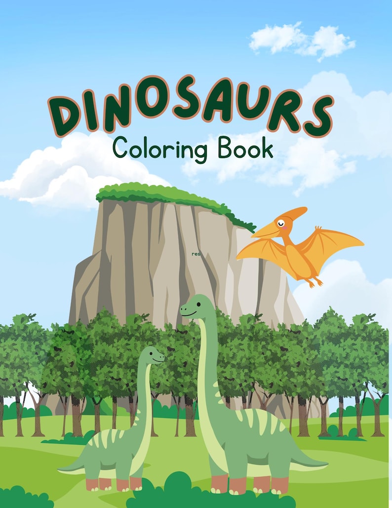 Dinosaur Coloring Book Printable – 28 Pages PDF, Toddler Activity, Dino ...