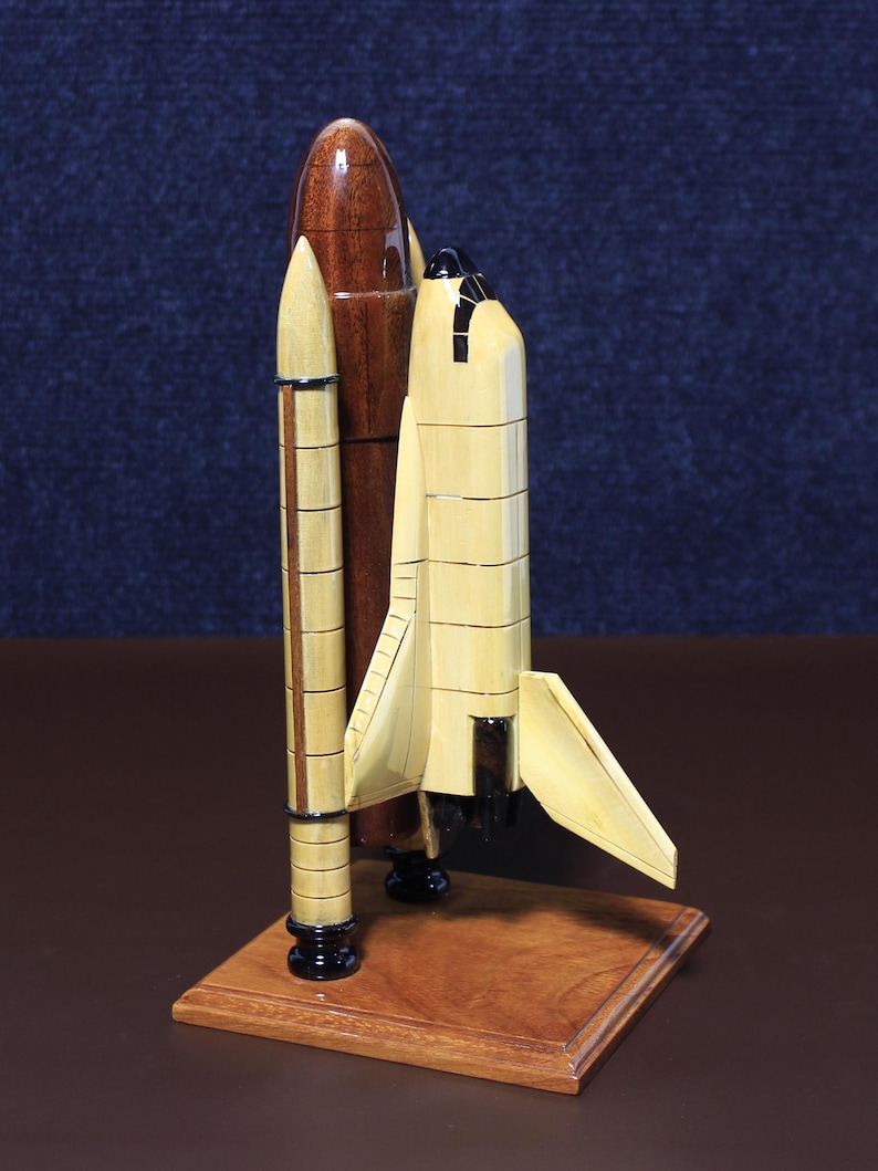 Rectangular Rocket Handcrafted Wooden Space Shuttle Model: Science Desk Decor - Etsy