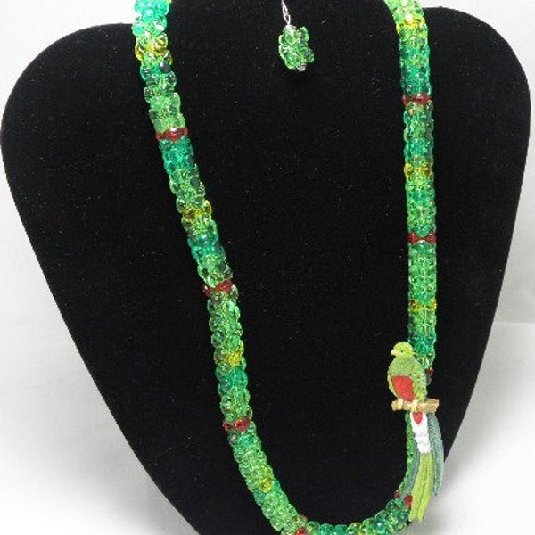 Tropical Bird Tri-Bead Necklace Sets