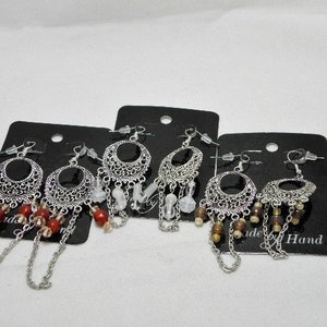 Boho Filigree Chain Drop Earrings