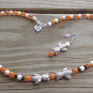 Fantail Goldfish Necklace Set