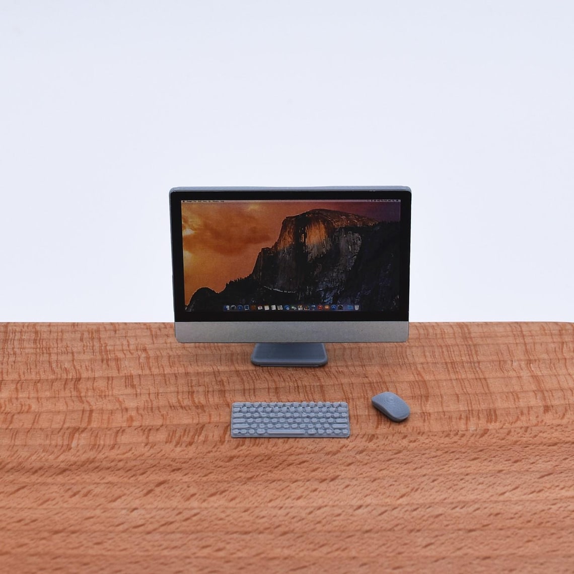 1:12 Scale Miniature Desktop Computer Set for Dollhouse | Office PC ...
