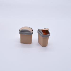 Miniature Trash Can with Lid | Dollhouse 1:12 Mini Waste Bin | PLA 3D Printed