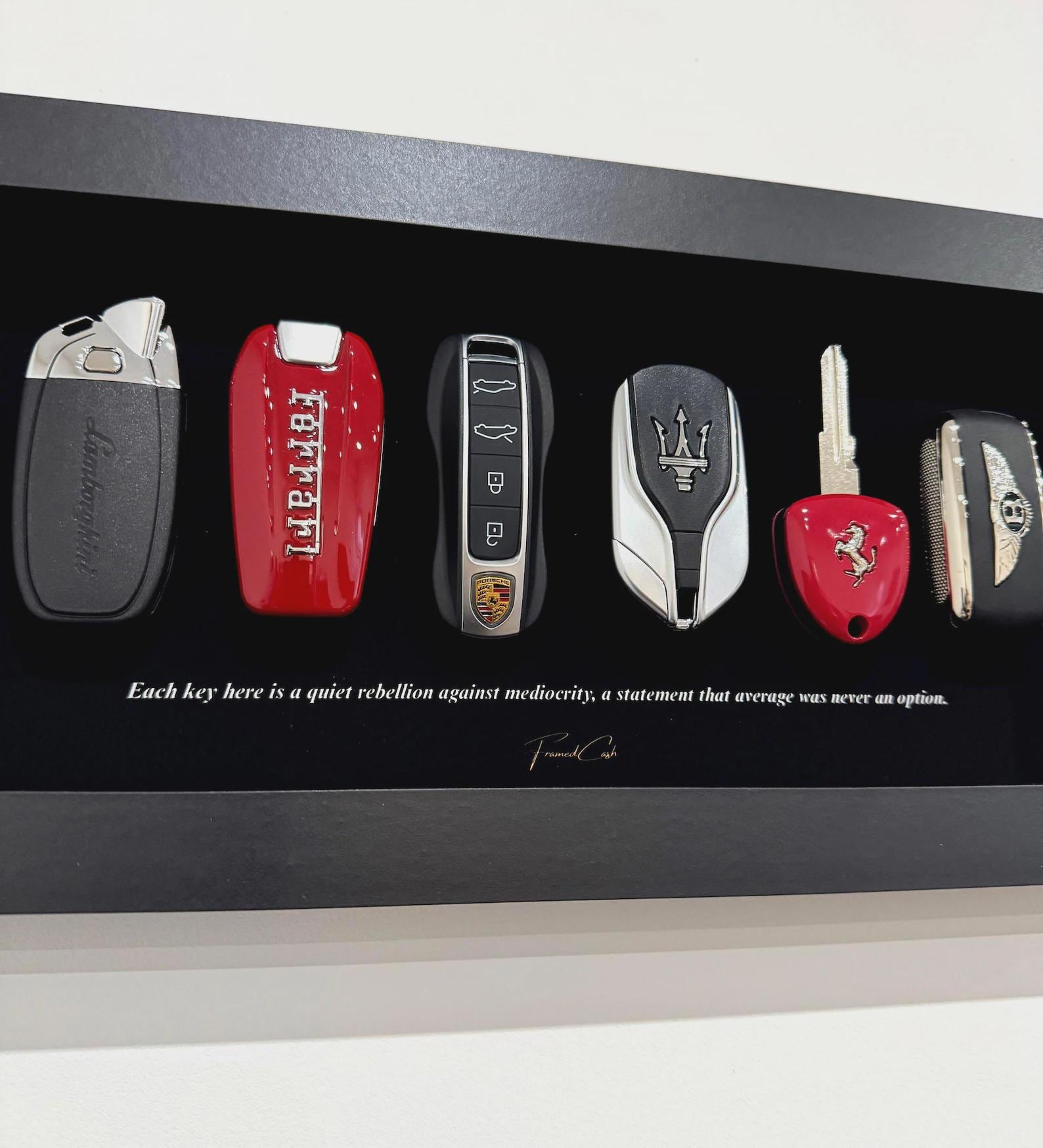 Luxury Supercar Keys Frame by Framedcash | the Billionaire's Row