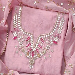 Chanderi Salwar Kameez Set , Handwoven Chanderi Suit , Indian Ethnic Dress , Festive Party Wear Dupatta Set , Traditional Women’s Outfit