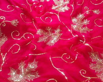 Chiffon Saree for Women, Party Wear Designer Saree, Floral Printed Sari with Blouse, Wedding & Festive Indian Saree Gift