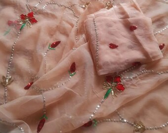 Designer Chiffon Saree with Blouse | Bollywood Style Saree | Lightweight Summer Saree | Festive & Party Wear Outfit