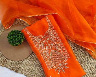 Organza Salwar Kameez for Women, Indian Punjabi Suit, Pakistani Dress, 3 Piece Suit with Dupatta, Wedding Party Wear Ethnic Outfit