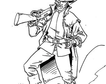 Jonah Hex original drawing by Emmett Graham (Bristol Board)