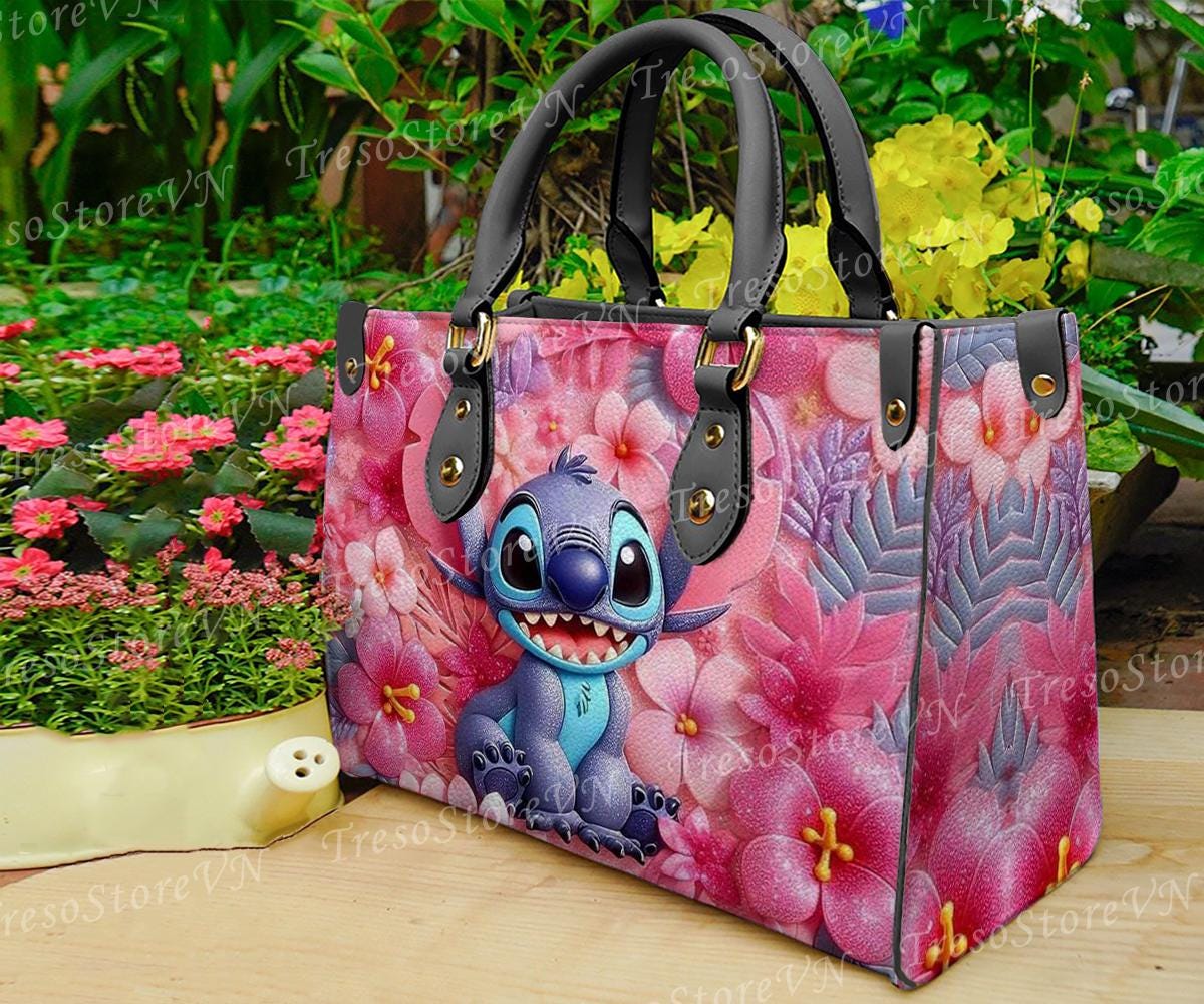 Discover Stitch Cartoon Leather Bag, Women's Crossbody Purse