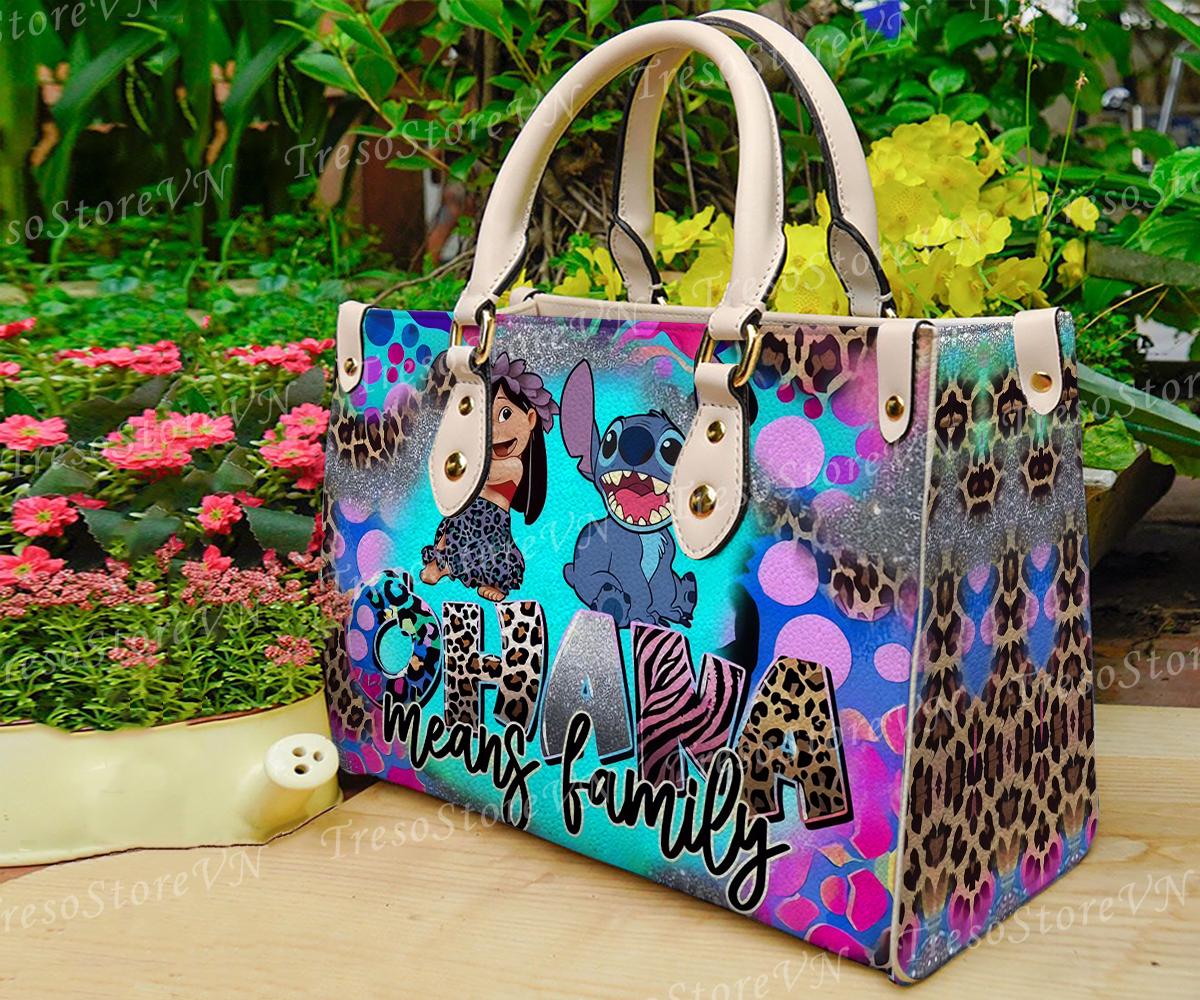 Discover Stitch and Lilo Leather Handbag for Women, Crossbody Purse, Disney Stitch Lovers Bag