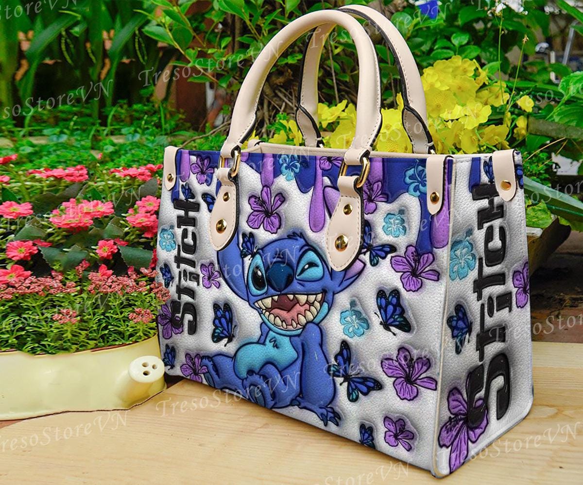 Discover Personalized Stitch Cartoon Leather Bag Handbag, Stitch  Lovers Handbag, Women Crossbody Bag