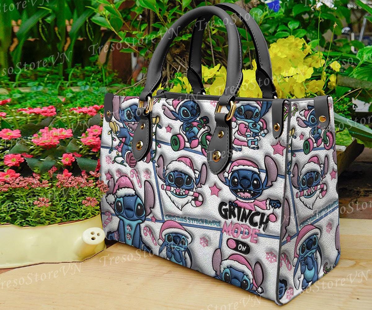 Discover Stitch Christmas Leather Bag, Women's Crossbody Purse