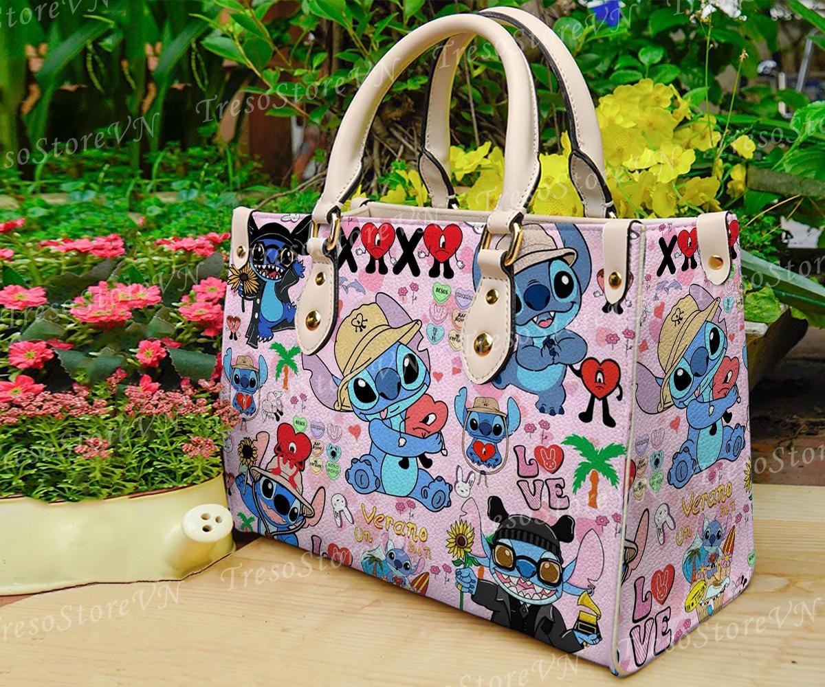 Discover Personalized Stitch Cartoon Leather Bag Handbag, Stitch  Lovers Handbag, Women Crossbody Bag