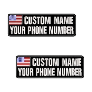 Custom Embroidered Name Patch, Personalized Iron-On Text Badge, Work Shirt Bag Applique