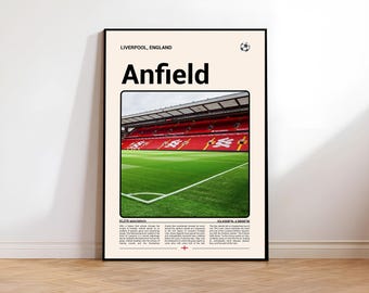 Anfield, Football Print, Home Decor picture, Office Wall Gift, Digital Download