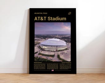 AT&T Stadium Arlington Print |  Texas Modern Football Wall Art Poster(Digital Poster)