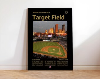 Target Field-poster, Minnesota Twins Stadium-print, Twins Baseball Wall Art, MLB Stadium-foto, Minnesota Sports Gifts