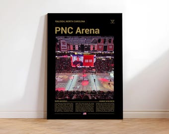 PNC Arena Print, North Carolina Sports Decor, Hockey Stadium Art (Digital Download)