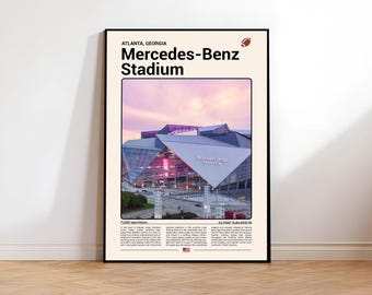 Mercedes-Benz Stadium Poster, Football Wall Art, Office Hanging Photo (Digital Download)