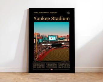 Baseball Stadium, Bronx Stadium, Wallpaper Wall Art, New York city Poster