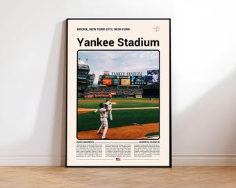 Yankee Stadium Bronx Print | Baseball Wall Art | Home Office Poster (Digital Download)