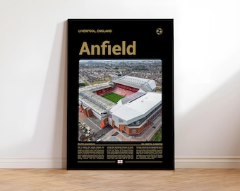Anfield Poster, Football Print, Home Decor picture, Office Wall Gift, Digital Download