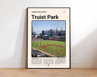Truist Park, Cumberland Baseball Wall Art, Georgia Poster, Bedroom Decor Photo
